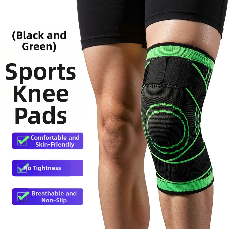 Prekogranični remen za koljena, sportski, ljetni, košarkaški, nogomet, fitness, trčanje, tanki pleteni štitnici za koljena, navojni, pod pritiskom, neklizajući