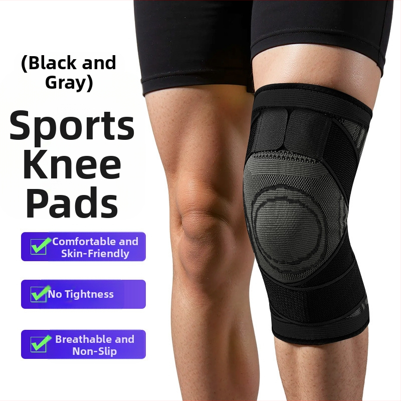 Prekogranični remen za koljena, sportski, ljetni, košarkaški, nogomet, fitness, trčanje, tanki pleteni štitnici za koljena, navojni, pod pritiskom, neklizajući