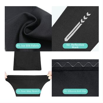 Didmeninė prekyba „Ice Silk“ apsauginėmis rankovėmis nuo saulės vyrams ir moterims, vasarinė apsauga nuo UV spindulių, vairuojant, žvejojant, plona, naktinio bėgimo, atšvaitinė rankovė.