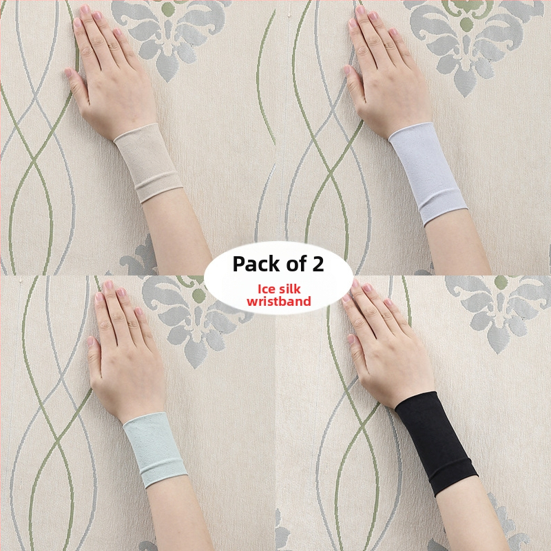 Фабрична директна лятна тънка спортна гривна за китка, готина каишка за китка за мъже и жени, абсорбираща потта, дишаща, ледена ръкавна, покривало за белези на едро