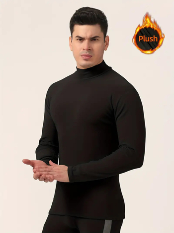 Ανδρικό Θερμικό Εσώρουχο Cross-border Explosions με Ημίψηλο Γιακά, Μοντέρνο Βελούδινο Πουλόβερ για Άνοιξη και Φθινόπωρο