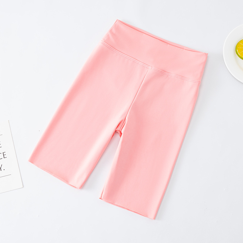 Pantaloni de yoga pentru copii, pantaloni de yoga subțiri de vară pentru fete, pantaloni cu cinci puncte, talie înaltă, pantaloni scurți, Slim-fit, respirabili, Barbie