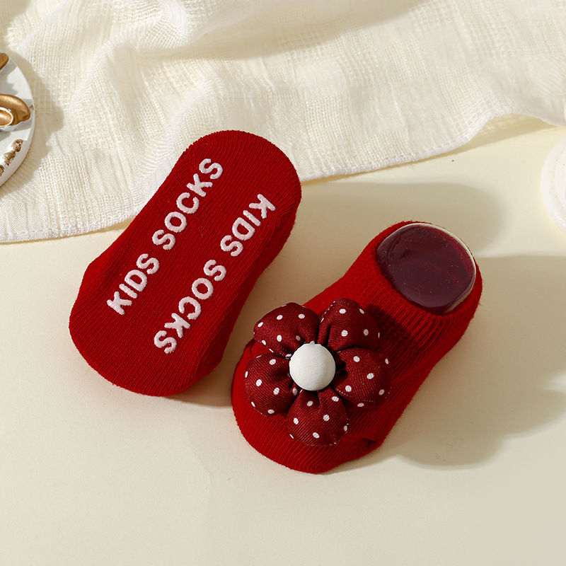 Uusaasta jõulud lilleline lips üheaastaste sokid paadiga sokid punased beebisokid plahvatusohtliku õppimisega libisemiskindlad põrandasokid