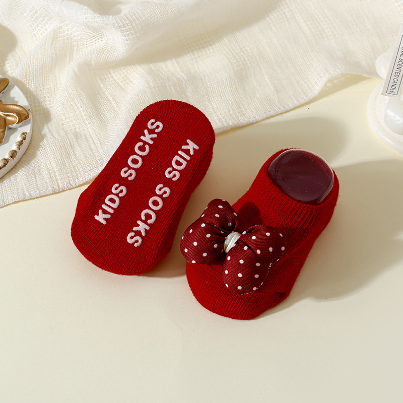 Uusaasta jõulud lilleline lips üheaastaste sokid paadiga sokid punased beebisokid plahvatusohtliku õppimisega libisemiskindlad põrandasokid