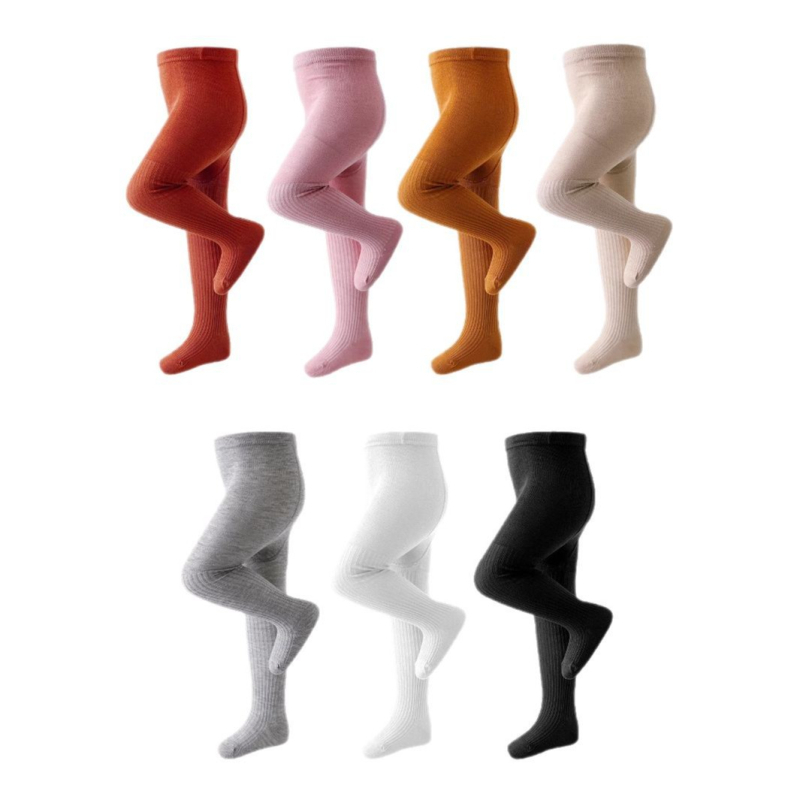 Bērnu pavasara un rudens zeķubikses Vienkāršas daudzkrāsainas universālas meiteņu legingi Zeķbikses Zeķbikses Vienkrāsainas pavasara un rudens mazuļiem