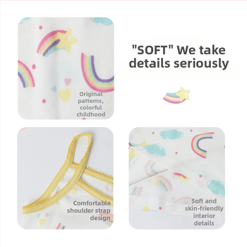 Dječja majica bez rukava u europskom i američkom stilu, prekogranična, od čistog pamuka, za male i srednje djevojčice, crtani pamuk, prozračna dječja odjeća