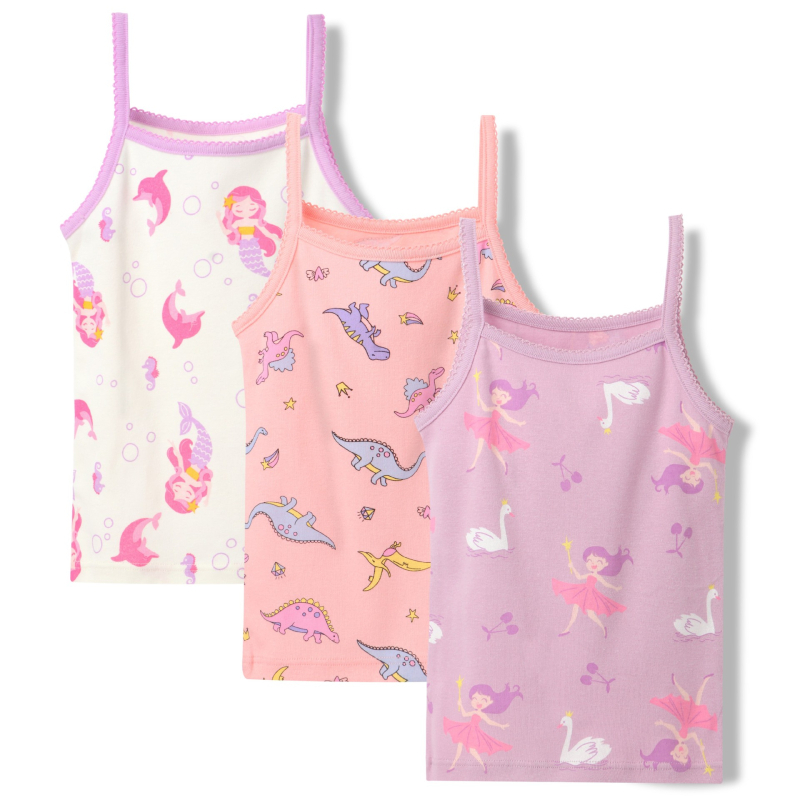 Dječja majica bez rukava u europskom i američkom stilu, prekogranična, od čistog pamuka, za male i srednje djevojčice, crtani pamuk, prozračna dječja odjeća