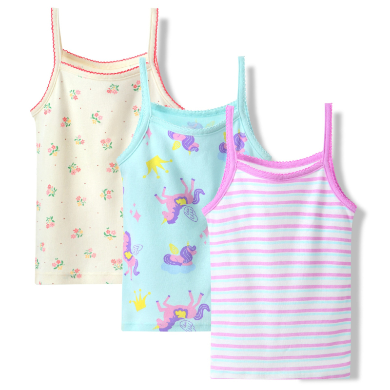 Dječja majica bez rukava u europskom i američkom stilu, prekogranična, od čistog pamuka, za male i srednje djevojčice, crtani pamuk, prozračna dječja odjeća