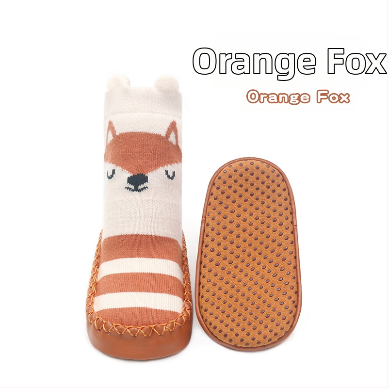 Korea stiilis libisemiskindlad beebikingad, sokid, kingad, imikud ja väikelapsed, liimiga põrandasokid, stereokoomiksiga nahast tallaga sokid