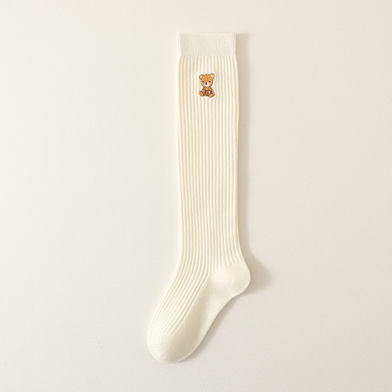 Laste sukad kevad- ja sügissokid tüdrukutele beebipõlvsokid Korea akadeemilise stiili karu-pikad vasika sokid Tide hulgimüük