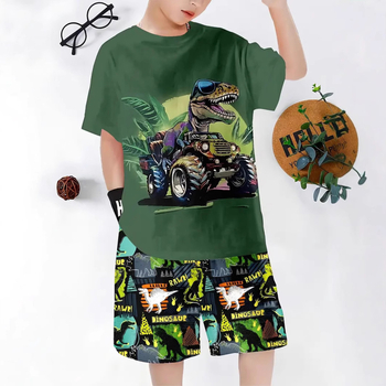 Dječja odjeća mali dinosaur nova klasična dječja majica kratkih rukava kratke hlače odijelo dječje RA01 RD02