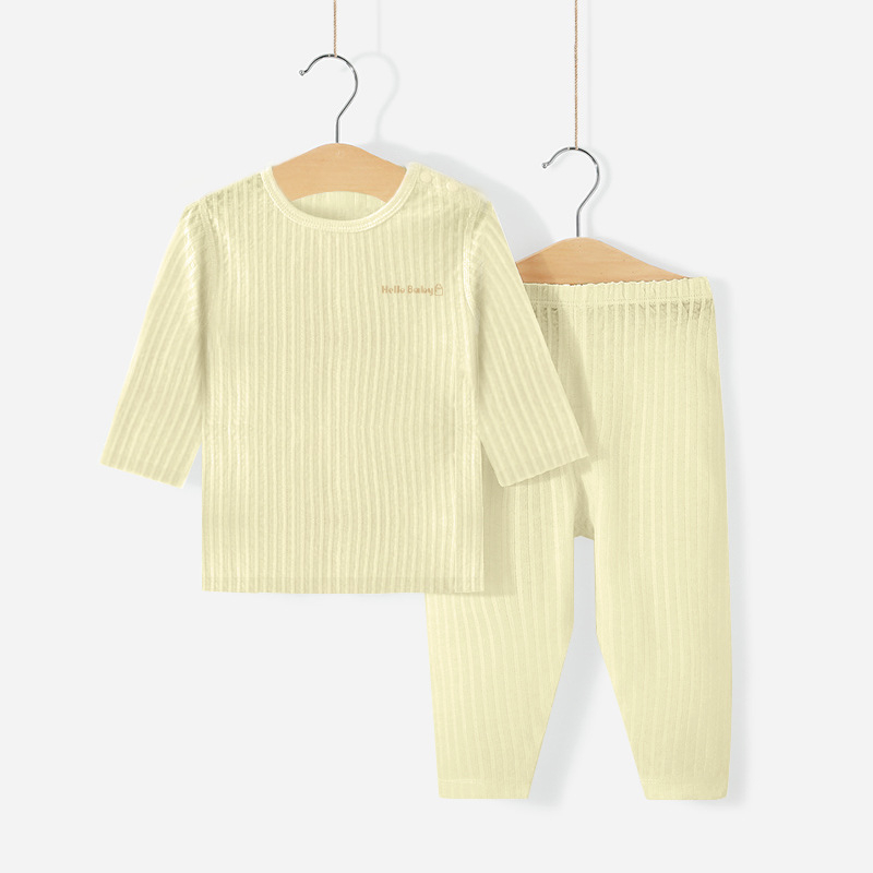 Costum de lenjerie intimă pentru copii, haine de vară cu aer condiționat, haine de casă, pijamale subțiri din jacquard din bumbac pur, costum pentru bărbați și femei, livrare dintr-o singură piesă