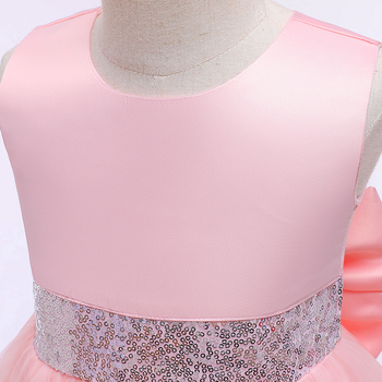 Νέο φόρεμα για κορίτσια 2022 με αφράτο σατέν φιόγκο, φόρεμα πριγκίπισσας, διασυνοριακός οικοδεσπότης παράστασης, αποκλειστικά σε απόθεμα