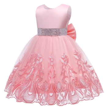 Νέο φόρεμα για κορίτσια 2022 με αφράτο σατέν φιόγκο, φόρεμα πριγκίπισσας, διασυνοριακός οικοδεσπότης παράστασης, αποκλειστικά σε απόθεμα