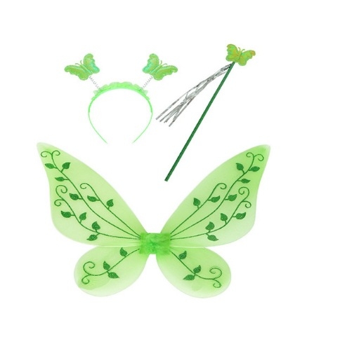 2024 Нова коледна зелена рокля Pixie за деца Aisha с прекрасна фея Камбанка - принцеса