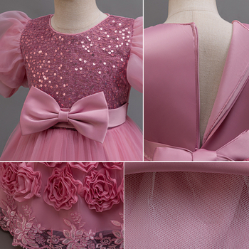 Ευρωπαϊκό και Αμερικανικό Μακρύ Φόρεμα για Κορίτσια με Διασυνοριακό Στυλ, Παιδικό Φόρεμα Πριγκίπισσας, Πολυτελές Φόρεμα για Πάρτι, Μακρύ Φόρεμα