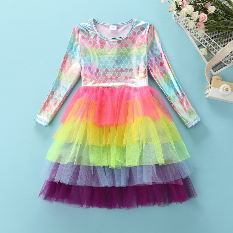 Djevojačka princezina haljina za jesenski rođendan Tutu dječja haljina dugih rukava Božićni kostim LH1688