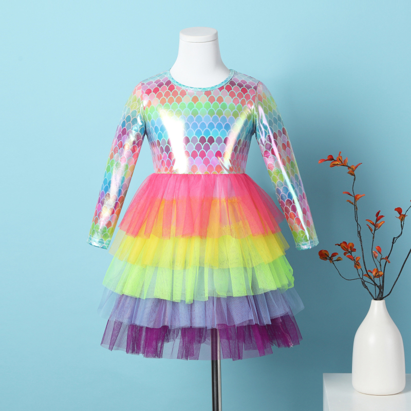 Djevojačka princezina haljina za jesenski rođendan Tutu dječja haljina dugih rukava Božićni kostim LH1688