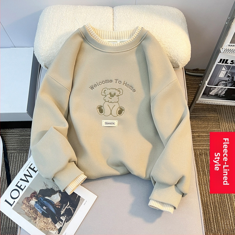 Tüdrukute fliisvoodriga kampsun sügis- ja talvel lastele mõeldud lahtise lääneliku stiiliga villakraega topp tüdrukute talvine alussärk