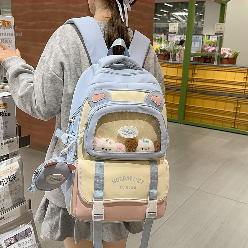 Nauja animacinių filmukų vaikiška kuprinė, maža, nauja, miela, didelės talpos mokinio pečių krepšys, skirtas eiti į klasę