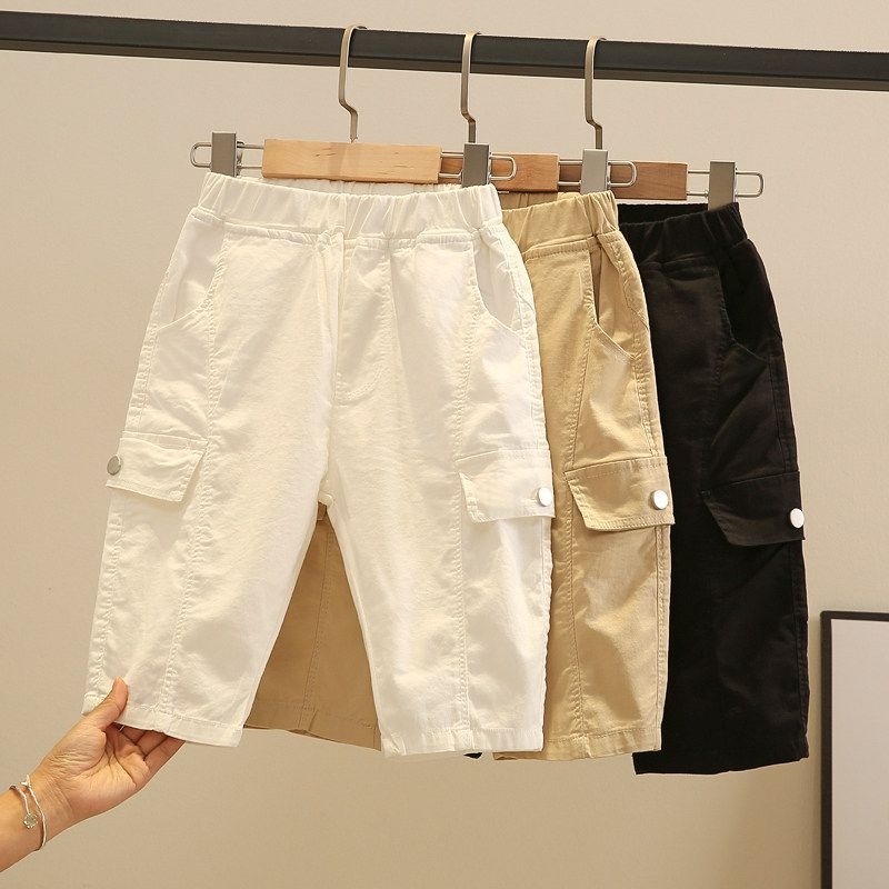 Poiste suvepüksid, laste 2025. aasta uued lääne stiilis õhukesed vabaaja keskmise pikkusega püksid, suvised lühikesteks püksteks mõeldud trendikad püksid