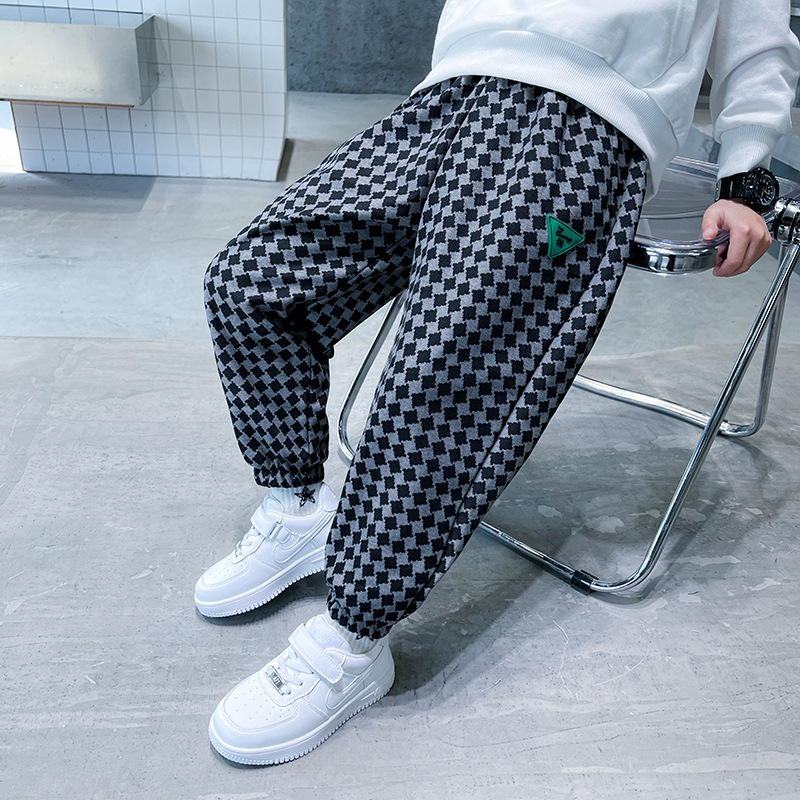 Jesenske i zimske nove dječje široke vanjske hlače za nošenje toplih ležernih hlača za male i srednje dječake i djevojčice, olovke s debelim nogavicama