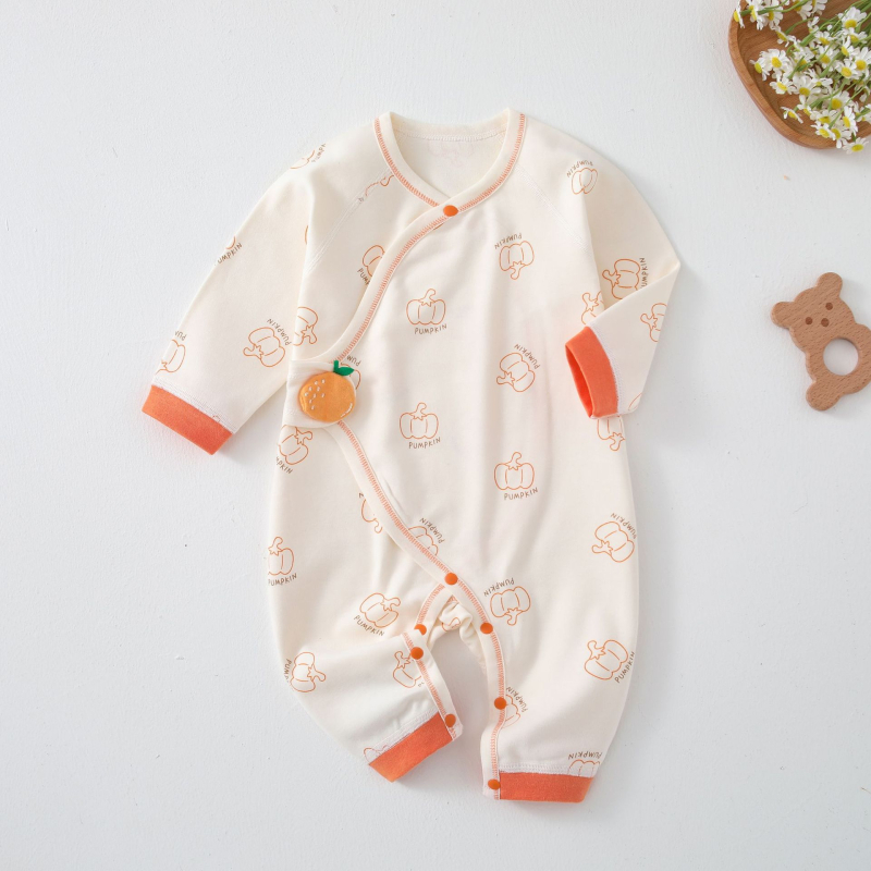 Odjeća za novorođenčad s jednim tijelom za muškarce i žene, djelomično kopčanje od čička, pamučna, bez kostiju, kategorija A, odjeća za penjanje za svećenike za četiri godišnja doba