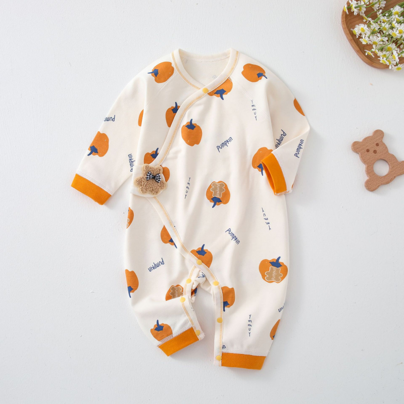 Odjeća za novorođenčad s jednim tijelom za muškarce i žene, djelomično kopčanje od čička, pamučna, bez kostiju, kategorija A, odjeća za penjanje za svećenike za četiri godišnja doba