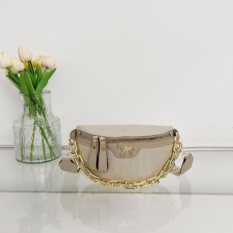 Moteriškas krepšys su krokodilo raštu, madingas ir stilingas krepšys per petį, kasdieniškas ir paprastas moteriškas krepšys, platus pečių dirželis su grandinėle per petį