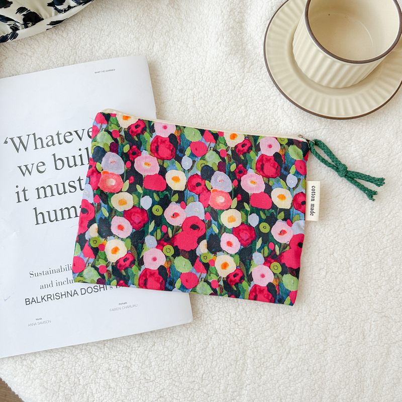 Klassikaline väike ruuduline kosmeetikakott, kaasaskantav, kaasaskantav retro kontrastvärvi kirjatarvete kott, suure mahutavusega multifunktsionaalne pinal