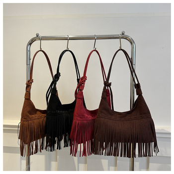 Prekogranična europska i američka modna retro torba s resicama za žene, sezona 2024., novi boemski stil, ležerna, za sve kombinacije ramena