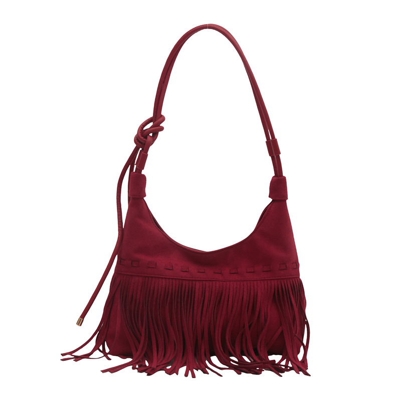 Prekogranična europska i američka modna retro torba s resicama za žene, sezona 2024., novi boemski stil, ležerna, za sve kombinacije ramena