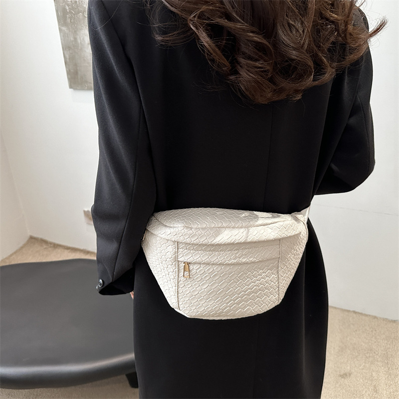 Madingas tarpvalstybinis Honkongo stiliaus PU krepšys per petį, laisvalaikio vyriškas krepšys per krūtinę, europietiško ir amerikietiško stiliaus austas krepšys per petį, juodas PU krepšys per krūtinę