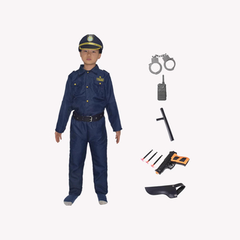 Хелоуин костюм Детски полицейски костюм Косплей косплей костюм Шоу рокля Парти костюм