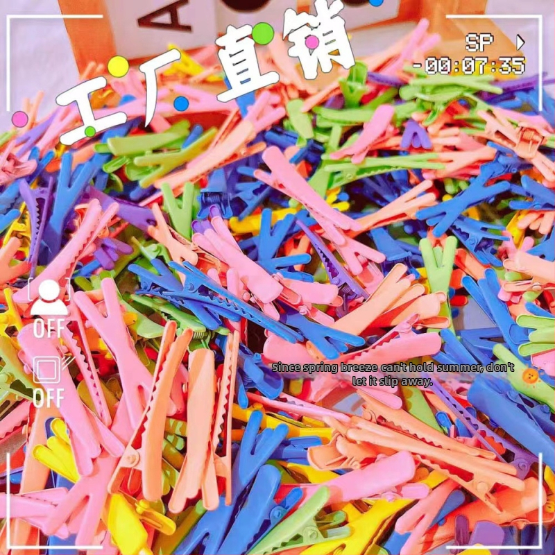 100 vnt. pakuotė ~ Mini segtukai, raudoni, purtomi, vaikiški kirpčiukai, nulūžę plaukai, maži segtukai, dovanų kioskas, kuriame parduodami segtukai