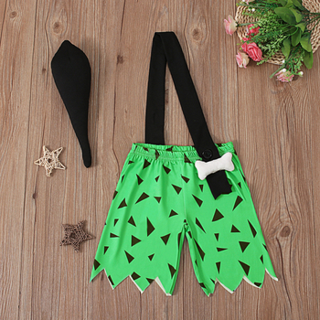 Παιδικά καλοκαιρινά παιδικά ρούχα για αγόρια και κορίτσια, σορτς Halloween με γεωμετρικά σχέδια και λουράκι ώμου