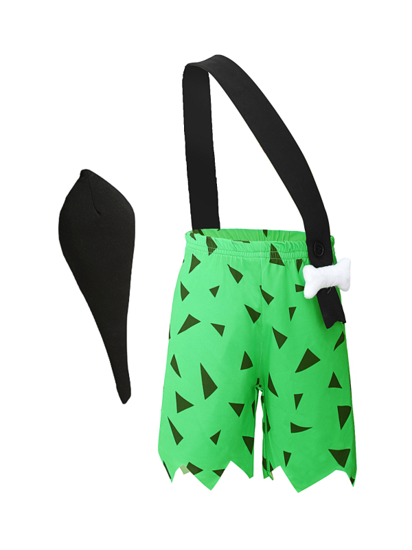 Îmbrăcăminte de vară pentru copii, pentru băieți și fete, pantaloni scurți cu model geometric și curea de umăr de Halloween