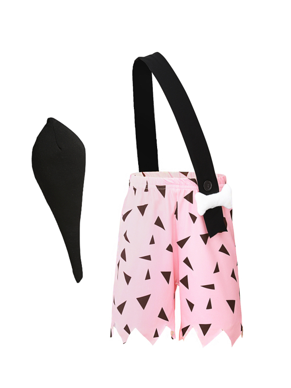 Îmbrăcăminte de vară pentru copii, pentru băieți și fete, pantaloni scurți cu model geometric și curea de umăr de Halloween