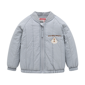 Jesenska i zimska nova vezena dječja crtana jakna u korejskom stilu s flisom, slatka modna višenamjenska jakna s pamučnom podstavom