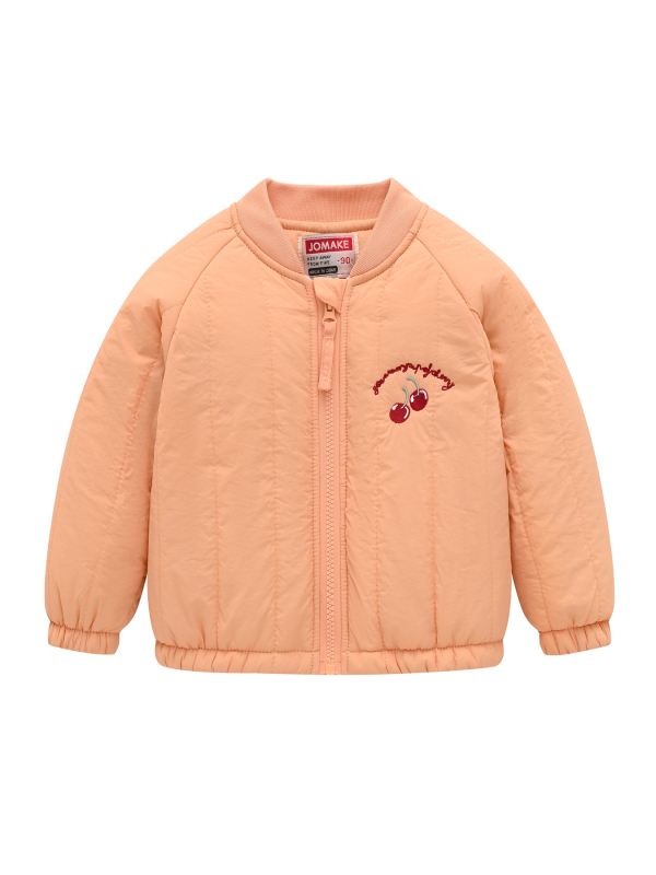 Jesenska i zimska nova vezena dječja crtana jakna u korejskom stilu s flisom, slatka modna višenamjenska jakna s pamučnom podstavom