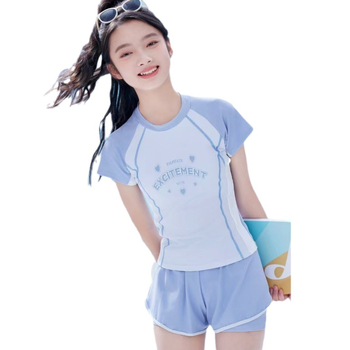 Vaikiški maudymosi kostiumėliai madingi mergaitėms su perimetru ir didelėms mergaitėms su perimetru ir ilgomis rankovėmis, apsaugantis nuo saulės, animacinių filmukų maudymosi kostiumėlis