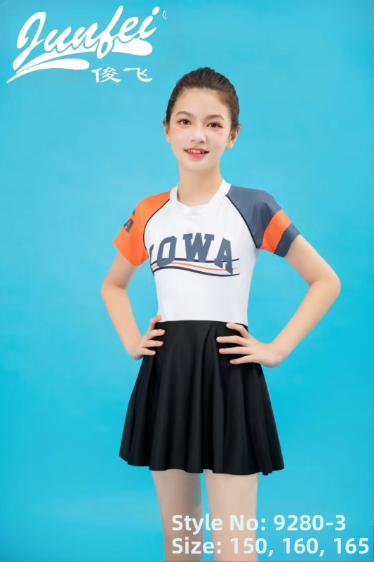 Vaikiški maudymosi kostiumėliai madingi mergaitėms su perimetru ir didelėms mergaitėms su perimetru ir ilgomis rankovėmis, apsaugantis nuo saulės, animacinių filmukų maudymosi kostiumėlis