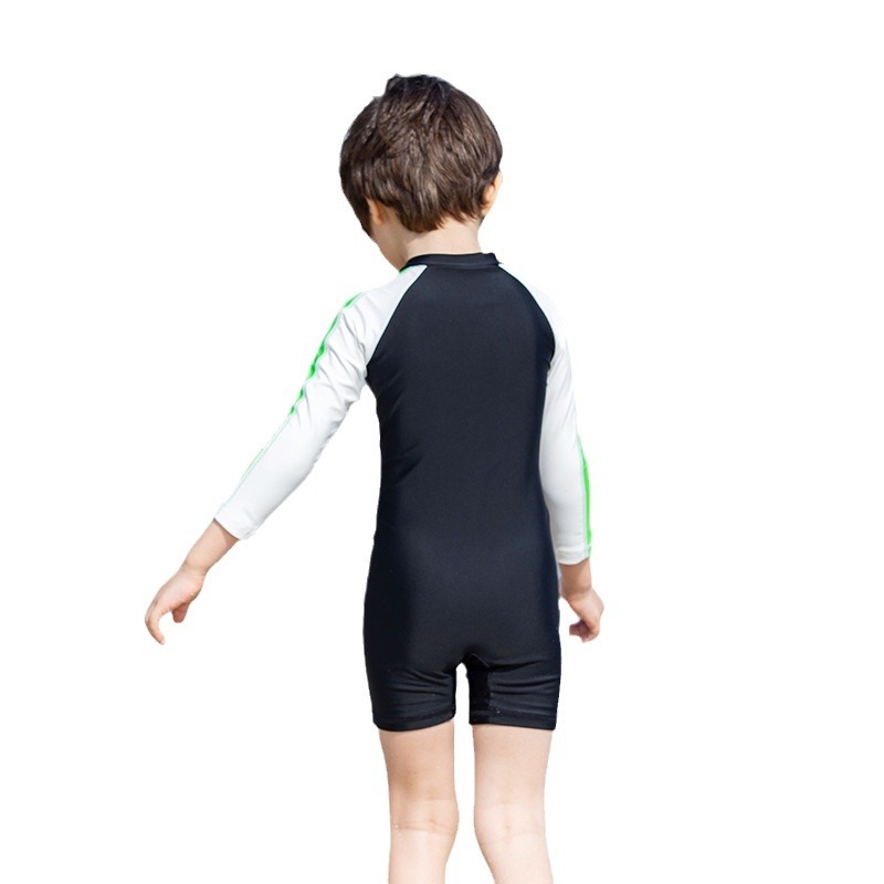 Momasong dječji kupaći kostim Novi dječakov kupaći kostim s dugim rukavima i kremom za sunčanje Jednodijelni kupaći kostim za bebe s vrućim izvorima Dječji kupaći kostim