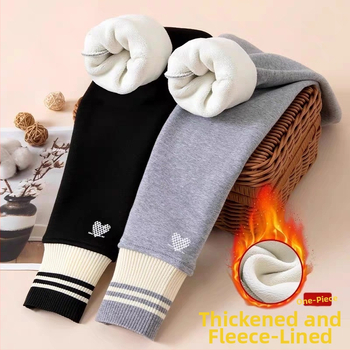 Κολάν για κορίτσια Άνοιξη και Φθινόπωρο 2025 Νέο Στυλ Παιδικά Εξωτερικά Ρούχα για Κορίτσια σε Μεσαίους και Μεγάλους Όρους, Εσωτερική επένδυση από φλις και χοντρό νήμα