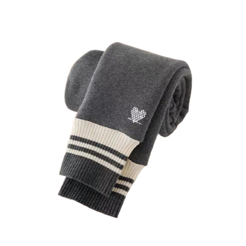 Djevojačke tajice Proljeće i jesen 2025. Novi stil Vanjska odjeća za djecu srednje i velike veličine Unutarnje hlače s flis podstavom od zadebljanog konca za djevojčice