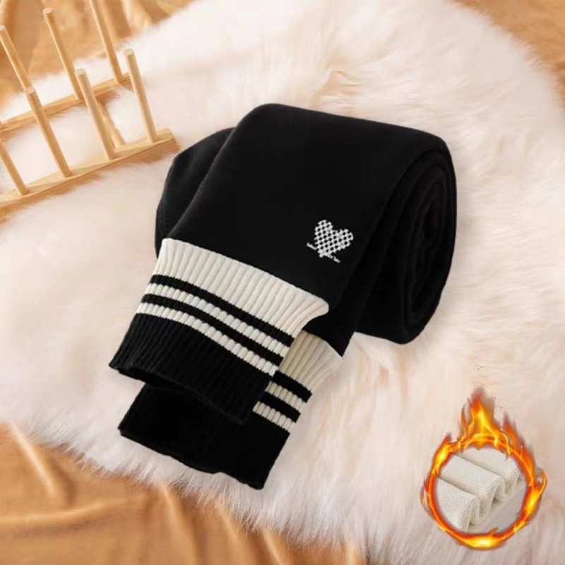 Djevojačke tajice Proljeće i jesen 2025. Novi stil Vanjska odjeća za djecu srednje i velike veličine Unutarnje hlače s flis podstavom od zadebljanog konca za djevojčice