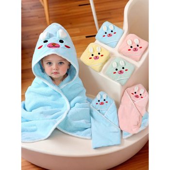 Naujagimio kūdikio rankšluostis su gobtuvu, koralų vilnos, kūdikio vonios pagalvėlė, nešiojamas apsiaustas, minkštas rankšluostis