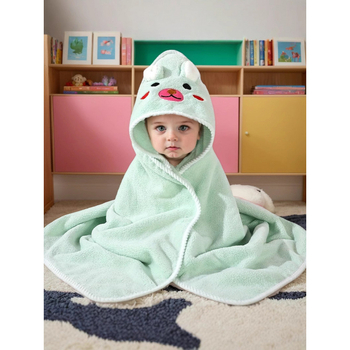 Naujagimio kūdikio rankšluostis su gobtuvu, koralų vilnos, kūdikio vonios pagalvėlė, nešiojamas apsiaustas, minkštas rankšluostis