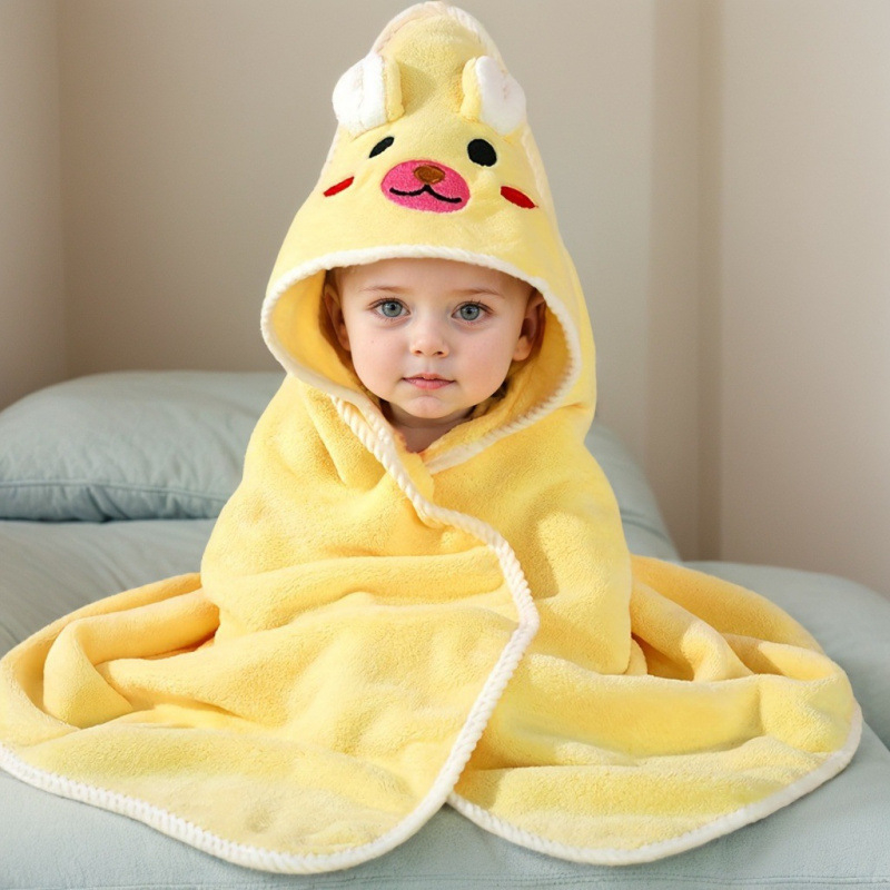 Naujagimio kūdikio rankšluostis su gobtuvu, koralų vilnos, kūdikio vonios pagalvėlė, nešiojamas apsiaustas, minkštas rankšluostis