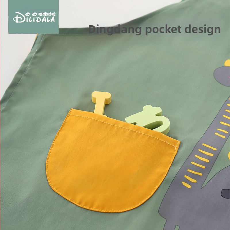 Бебешка престилка, водоустойчива, за момчета и деца, престилка за рисуване, против замърсяване, дрехи за рисуване с обратен дресинг за момичета, само за ученици от изкуството